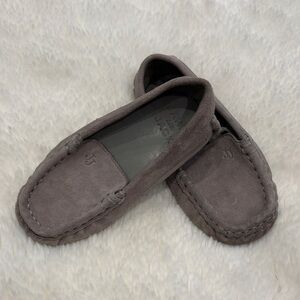 Janie and Jack Gray Kids Moccasins